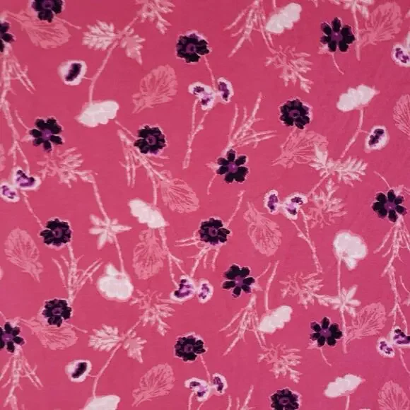 Lands End Shirt Women's Plus Size 2X Navy Red Floral Long Sleeve Tee Cotton - Picture 4 of 8